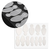 Combo system dual form silicone molds for French manicure MollyLac oval 12 pcs