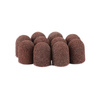 Cappucci abrasivi per pedicure con interno in cotone, 13 mm, grana 80, marroni, AlleMed, 100 pezzi