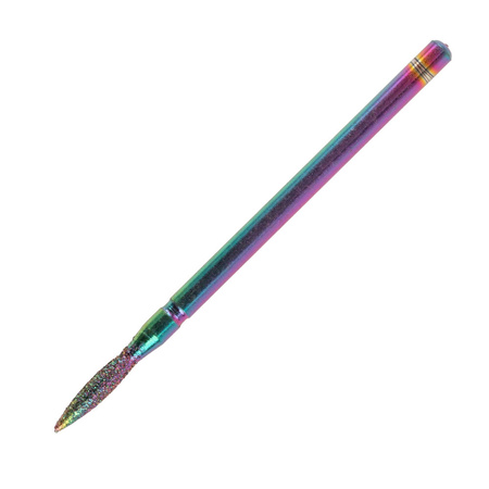 Fraise diamantée Unicorn arc-en-ciel, forme en larme étroite, rouge, n° 31