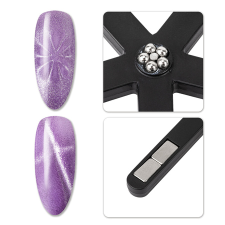 6-in-1 Star-Shaped Magnetizer for MollyNails Cat Eye, Black