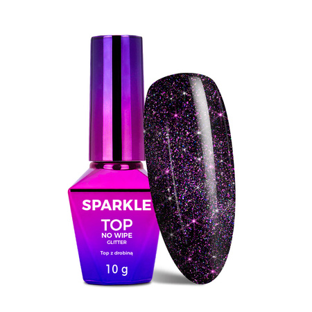 Top LED/UV no wipe glitter MollyNails Sparkle Top Oh, Rio! 10g