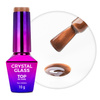 Colorful top coat without washing Crystal Glass MollyNails Golden Brown HEMA/Di-HEMA Free 10g