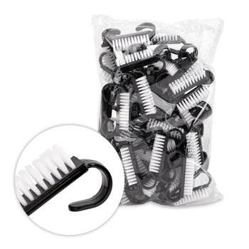 Small black manicure and dust brush, 50 pcs