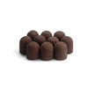 Abrasive caps for pedicure with cotton center, 13 mm, 240 grit, brown, AlleMed, 100 pcs.