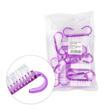 Spazzolino per manicure e polvere, piccolo, viola, 10 pezzi