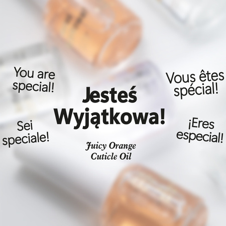 Olio speciale per cuticole e unghie al profumo di Juicy Orange in flaconcino da 5 ml