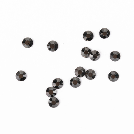 Strass en verre pour ongles SS10 Jet Hematite, environ 50 pièces.