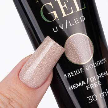 Akrylożel Polygel żel budujący do przedłużania AcrylGel MollyNails HEMA/Di-HEMA Free Beige Goddess 30 ml