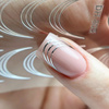 Self-adhesive nail stickers/ French/ French smile line 39 pcs silver DH-808 MollyNails