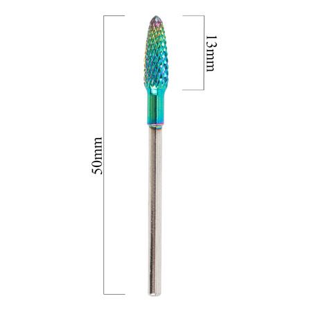 Professional cobalt-tungsten rainbow bur, Middle flame F 3/32" No. 7