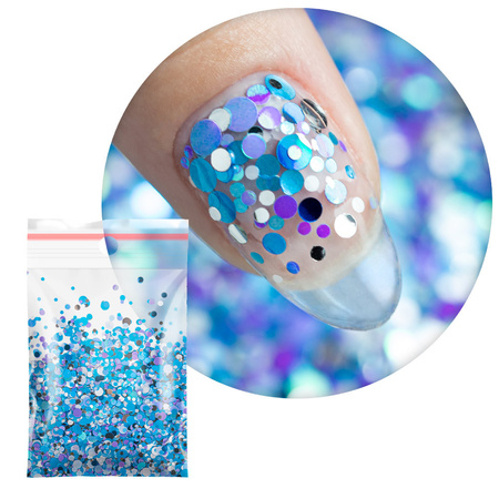 Kolorowa ozdoba do paznokci Pop-Up! Piegi Confetti Dropsy Kropki Kółeczka Princess Nails Nr 11 20g
