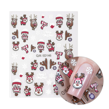 Autocollants pour ongles de Noël MollyNails QJK-5D146