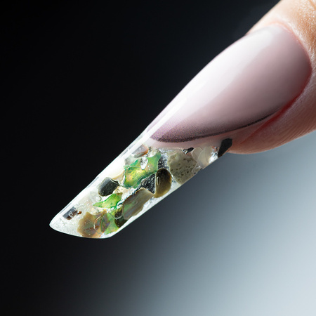 Crushed shells for nail decoration in a box No. 1