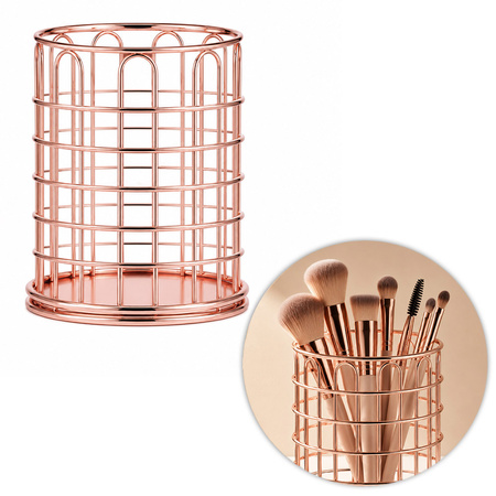 Porte-pinceaux organiseur rose doré n° 7