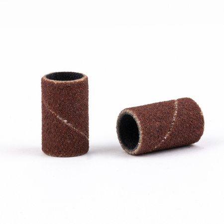 Capuchons pour manucure et pédicure, mandrins, embouts abrasifs, cylindre de 6 mm, grain 240, AlleMed, marron, 10 pièces