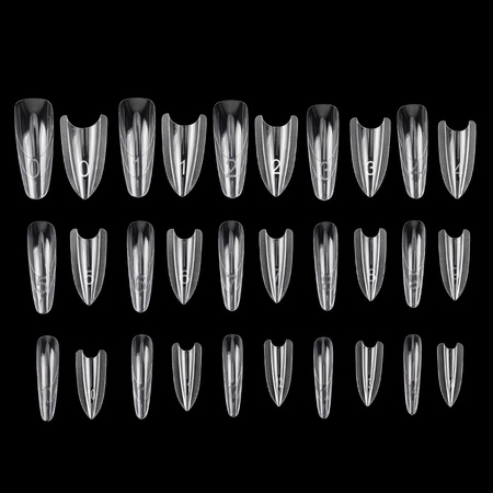 Подвійні форми для нарощування нігтів «Sandwich dual forms», овальні, W557, MollyNails, 240 шт.