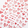 Self-adhesive Valentine's Day red nail stickers F926