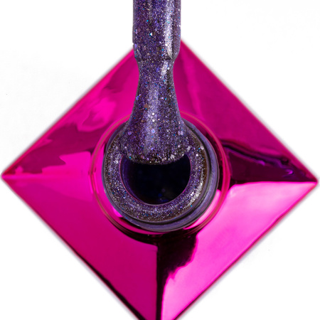Магнітний гібридний лак з ефектом «котяче око» Cat Eye Foxy Eyes Purple Light MollyLac 10 г № 552