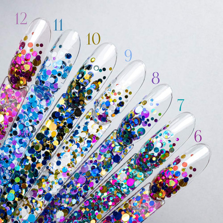 Colorful Pop-Up nail decoration! Freckles Confetti Drops Dots Circles Princess Nails No. 9 20g