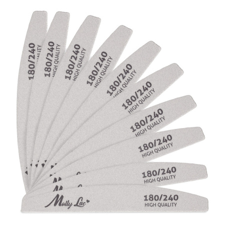 Lime à ongles Safe Pack Boat Half Moon MollyLac Zebra Slim 180/240 Haute qualité 1 pièce