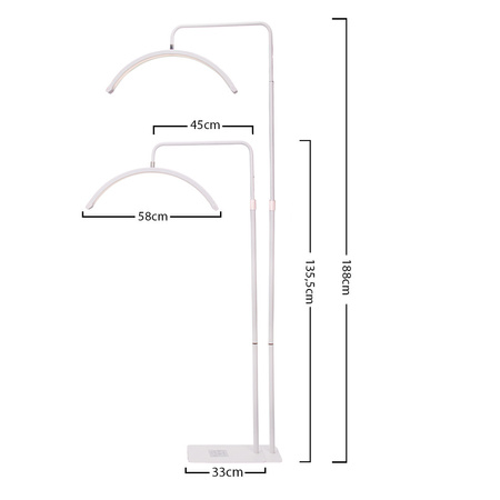 Lampe cosmétique LED sur pied, 30 W, sans ombre, blanche, HD-M6X