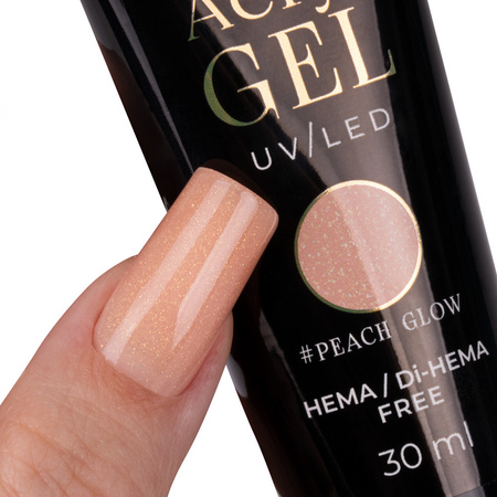 Gel acrílico Polygel para la extensión de uñas AcrylGel MollyNails sin HEMA/Di-HEMA Peach Glow 30 ml