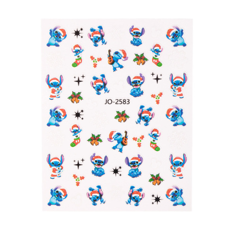 Adhesivos navideños para uñas Stitch de MollyNails JO-2583