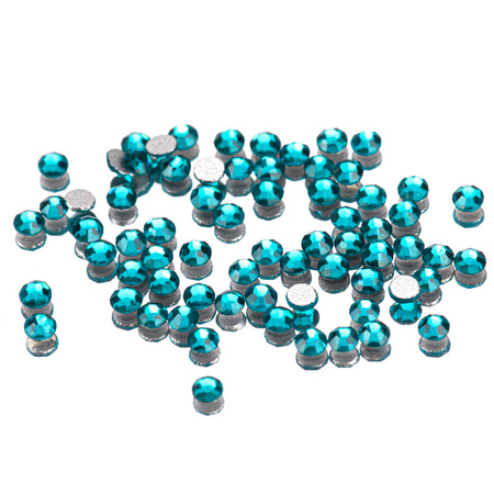 Glas-Strasssteine für Nägel SS3 Blue Zircon, ca. 50 Stück