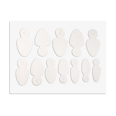 Combo-Set mit zwei Silikonformen für French-Maniküre von MollyLac, oval, kurz, 12 Stück