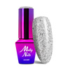 Esmalte híbrido MollyNails Luxury Glam Mr Silver 8 g, n.º 546