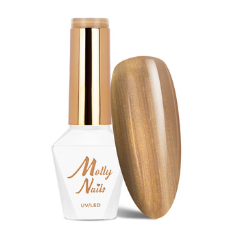 Esmalte híbrido MollyNails Story Time Golden Gift sin HEMA ni Di-HEMA, 8 g, n.º 620