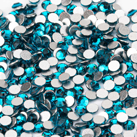 Cyrkonie do paznokci szklane SS10 Blue Zircon ok.50 szt.