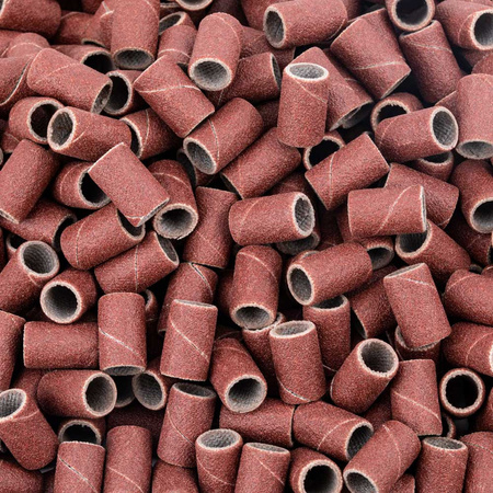 Capuchones para manicura y pedicura, mandriles, recubrimientos abrasivos, cilindro de 6 mm, grano 240, color marrón, 1000 unidades.
