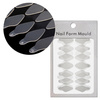 Stampi autoadesivi in silicone per Dual Form, forma ovale corta ST012-2 MollyLac, 24 pezzi