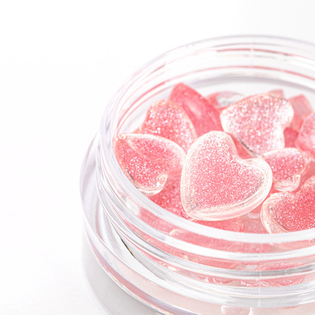 Decorazioni per unghie a forma di cuore 3D MollyNails n. 3, 40 pezzi