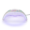 Lampe à ongles LED/UV 150 W MollyNails pour vernis hybrides, gels et acrylogels, avec strass crystal silver holo X5 MAX