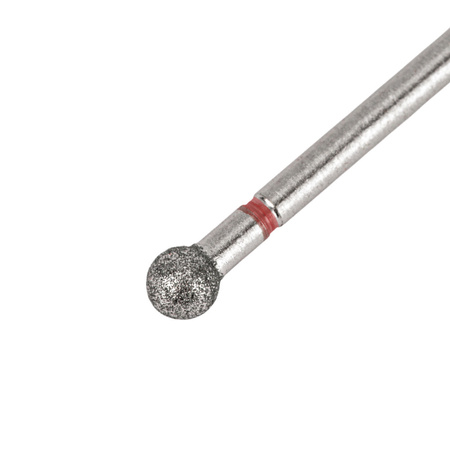 Fresa de diamante esférica de 4 mm, roja, suave