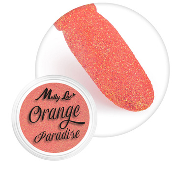 Polvo para uñas Orange Paradise de MollyLac, 1 g, n.º 7