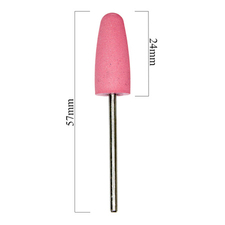 Pink oval rubber cutter with silver shank