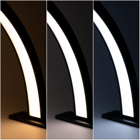 35W LED Arc Desk Lamp, Shadowless, Black, Size L, HQ-75X