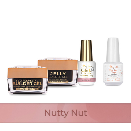 MollyNails PRO MATCH SYSTEM 3+1 Nutty Nut: 3 builder gels + Doctor Top 15g
