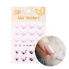 Adesivi per unghie 5D / French / Linea del sorriso francese, 20 pezzi, rosa chiaro SD-2286