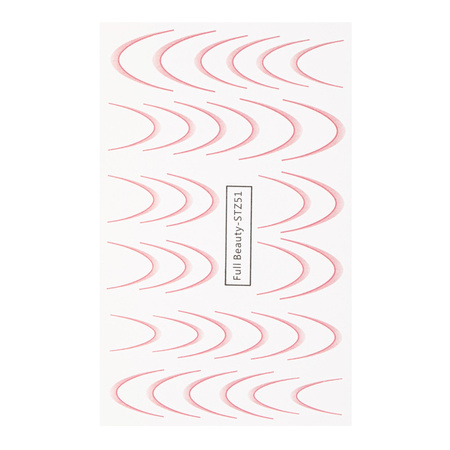 Gradient water decals for nails/ French/ Ombre/French smile line 34 pcs pink STZ51