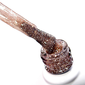 Lakier hybrydowy MollyNails Flashing Lights Bitter Brown HEMA/Di-HEMA Free 8g Nr 564