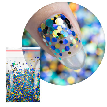 Decorazioni colorate per unghie Pop-Up! Lentiggini, confetti, goccioline, puntini, cerchietti Princess Nails n. 10 20 g