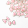 3D pink and silver bow nail decorations, 20 pieces