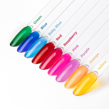 Colorful top coat without washing Crystal Glass MollyNails Raspberry HEMA/Di-HEMA Free 10g