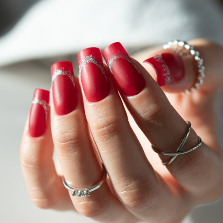 Smalto ibrido MollyNails Glamour Women Red Lips senza HEMA/Di-HEMA 8 g n. 09