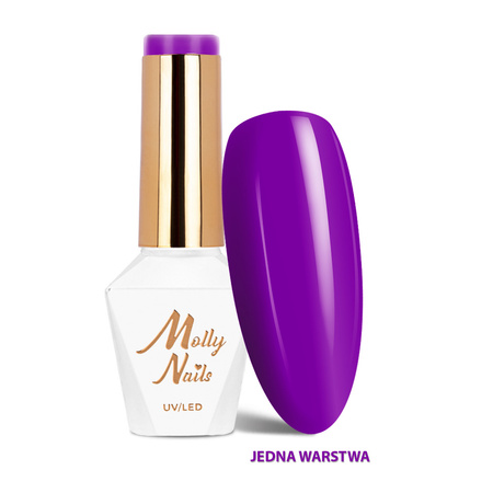 Vivid Vibes No. 287 Ultra Plum LED/UV Gel Polish by MollyNails – HEMA/Di-HEMA Free – 8g
