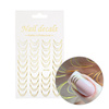 Self-adhesive nail stickers/ French/ French smile line 39 pcs gold DH-808